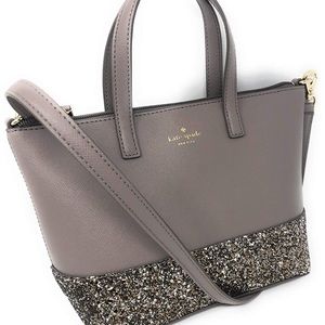 Kate Spade Ina Greta Court Glitter Crossbody Bag